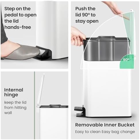 Cesun Small Bathroom Trash Can - Image 4