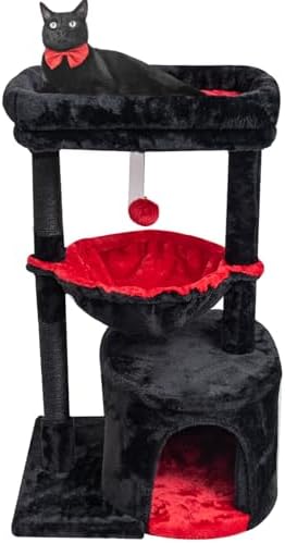 SYANDLVY Gothic Cat Tree with Coffin Bed by SYANDLVY