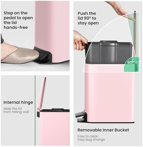 Cesun Small Bathroom Trash Can - Image 5