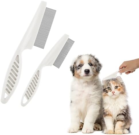 TIESOME 2PCS Stainless Steel Flea Comb by TIESOME
