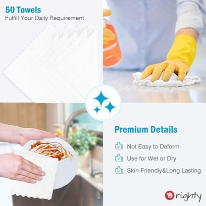 Orighty Microfiber Cleaning Cloth Bulk, 50 Pack Shop Towels 12x12 in - Image 4