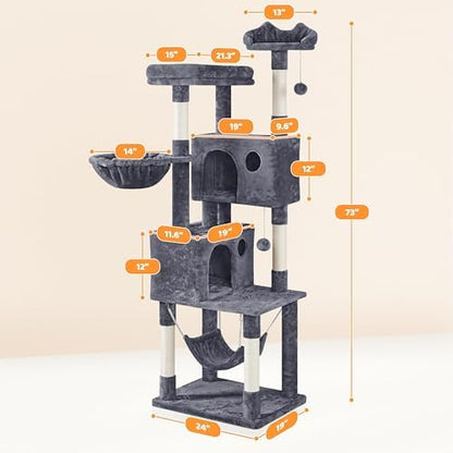 Yaheetech 73in Cat Stand, Large Cat Tree - Image 3