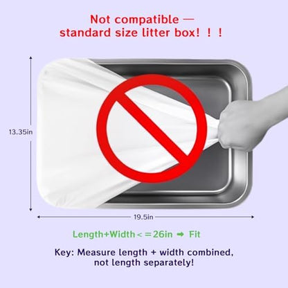 120 Count 26" x 11.8" Automatic Cat Litter Box Bags Compatible - Image 3