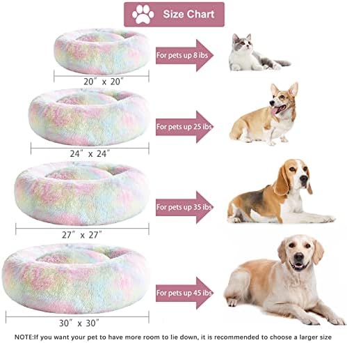 WNPETHOME Medium Round Calming Dog Bed Cat Bed - Image 5