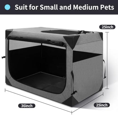 Zikopomi 36 Inch Portable Soft Foldable Dog Crate - Image 4
