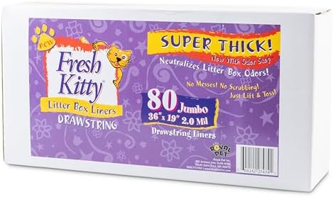 80 Count Fresh Kitty Litter Box Liners Super Thick, Easy Clean Up Jumbo - Image 2