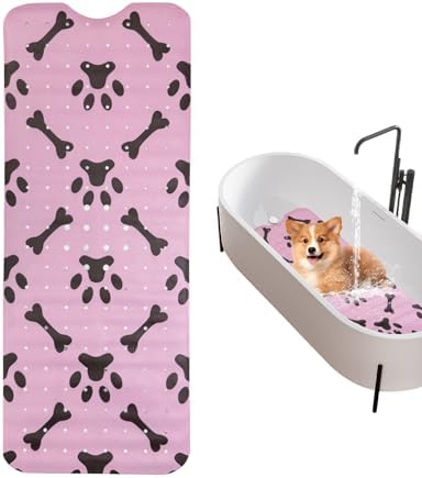 Dog Bath Mat for Tub Non-Slip Pet Bathtub Mat Fast Dry Dog Shower Attachment by Unknown