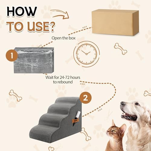 Dog Stairs, Romrol Dog Steps Ramp - Image 4