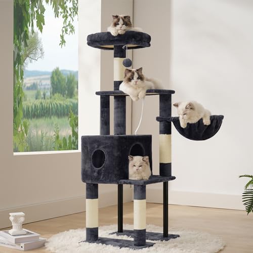 Heybly Cat Tree with Toy, 49.2 inch Cat Tower - Image 5