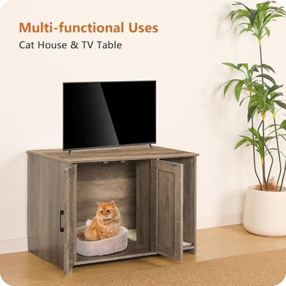 DWANTON Cat Litter Box Enclosure, - Image 3