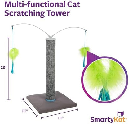 SmartyKat Scratch 'N Spin Carpet Cat Scratching Post - Image 3