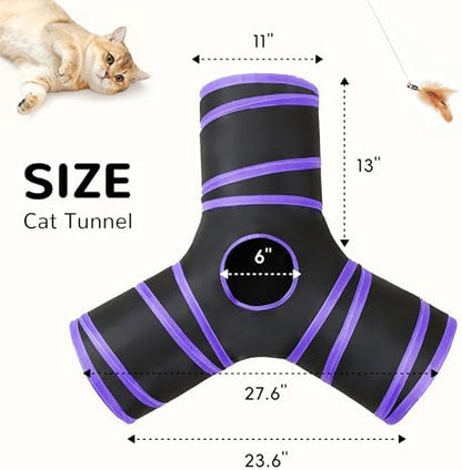 Tempcore Cat Tunnel, 3-Way Collapsible Toy - Image 2