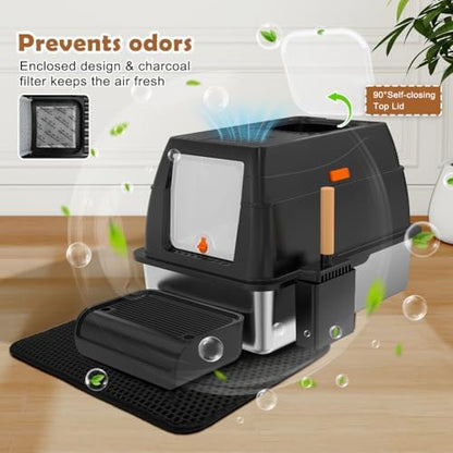 Vivifying XL Stainless Steel Cat Litter Box - Image 5