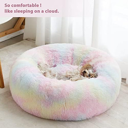 WNPETHOME Small Round Calming Dog Bed Cat Bed - Image 2