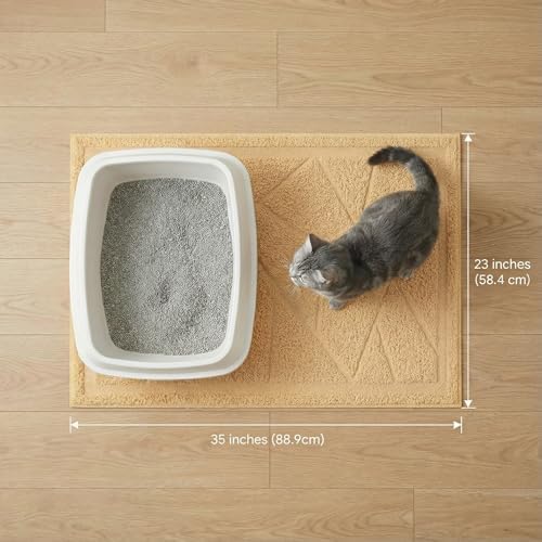 WePet Cat Litter Box Mat, Kitty Premium PVC Pad, Durable Trapping Rug, - Image 2