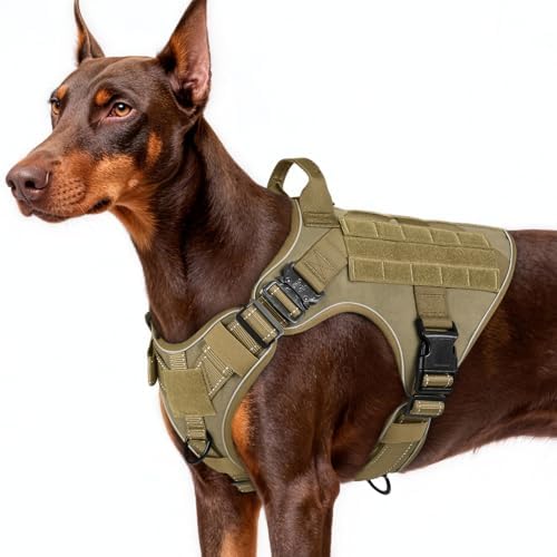 rabbitgoo Tactical Dog Harness for Large, Heavy Duty Military No Pull Vest by rabbitgoo