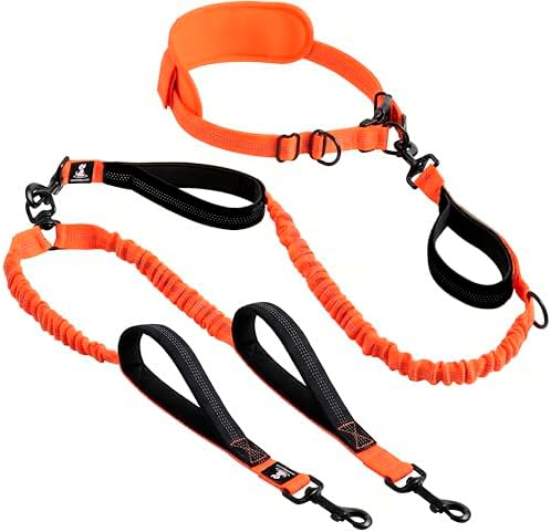 SparklyPets Hands Free Dual Dog Leash, Medium & Large by SparklyPets