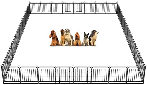 Kfvigoho Heavy Duty Dog Playpen 32 Steel Panels 32" Height by Committedtobetterpetlife
