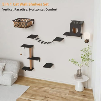 5-in-1 Cat Wall Shelves Set - Image 7