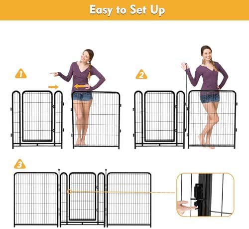 Getlay Playpen 36 inch High, Gate 17.7 inches Wide - Image 4