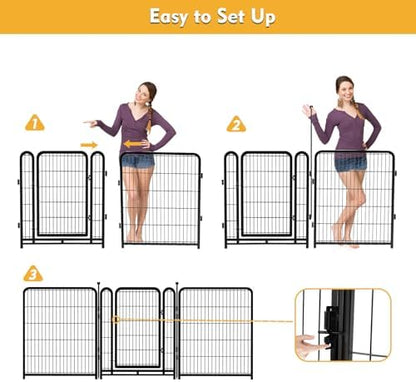 Getlay Playpen 36 inch High, Gate 17.7 inches Wide - Image 4