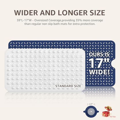 OTHWAY Bath Mat for Tub Non Slip: 39" X 17" Long Bathtub Mat - Image 5