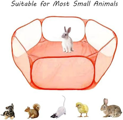 Small Animals Playpen, Portable Pop-up Open Interactive Pet Tent, Indoor - Image 3