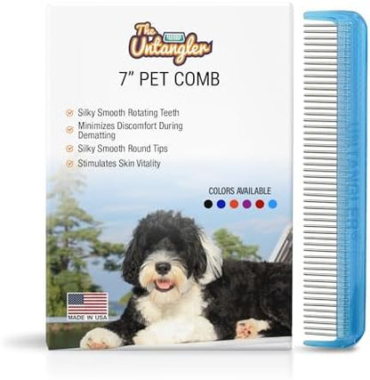 Pet comb with silky smooth rotating teeth by TheUntangler