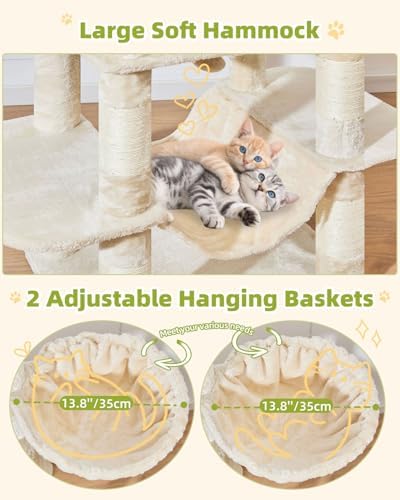 Taoqimiao 76in Cat Tree, Tall Sturdy Cat Tower - Image 4