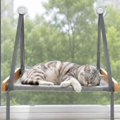 PEQULTI Cat Window Perch, 2 Tier Cat Window Hammock - Image 6