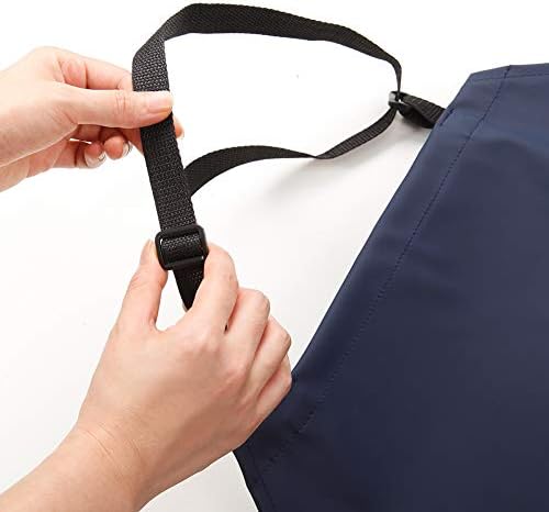 Waterproof Rubber Apron Adjustable Dishwasher Blue Work Apron - Image 4