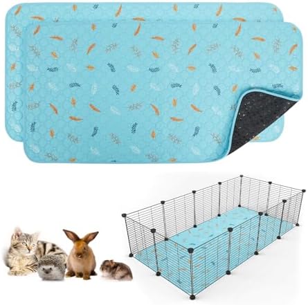 Sunheir 2 Pack Washable Guinea Pig Pee Pads, Absorbent Bedding Training Mat by SUNHEIR