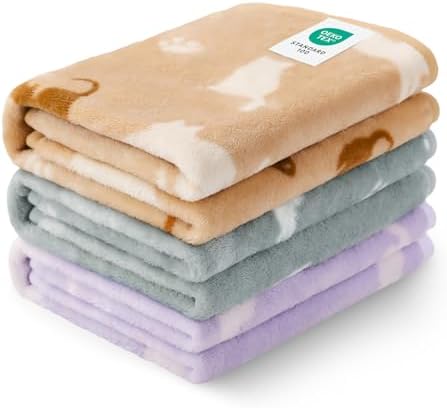 Luciphia Dog Blanket 3 Pack, Soft Cozy Fleece Throw by luciphia
