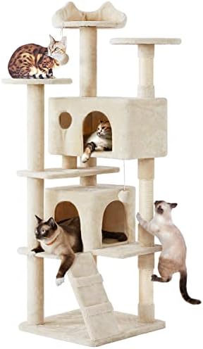 Yaheetech 70in Multi-Level Sturdy Cat Tree, Sisal Scratching Posts by Yaheetech