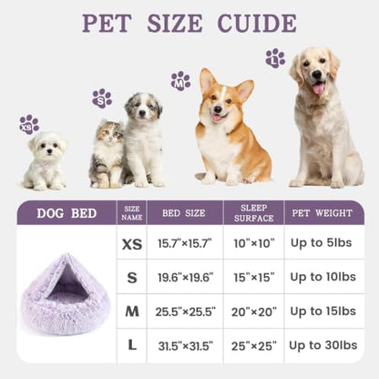 NOYAL Calming Donut Dog Bed, Hooded Cave - Image 5