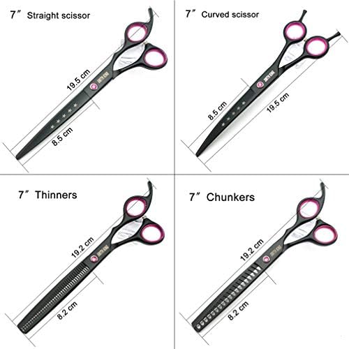 7.0 inches Professional Dog Grooming Scissors Set Straight & thinning & Curved - Image 6