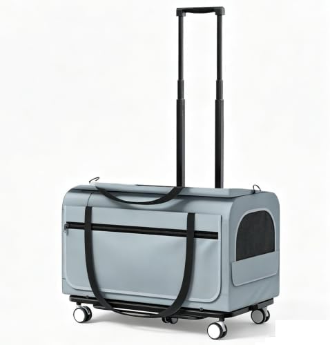 Double Decker Rolling Cat Carrier Large Wheeled Pet Carrier by Unknown