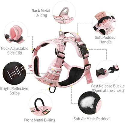 HEELE Dog Harness, No Pull Adjustable Padded Reflective Harness - Image 2