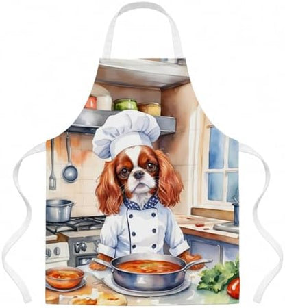Caroline's Treasures Cavalier Spaniel The Chef Apron Cooking Kitchen Server by CarolinesTreasures