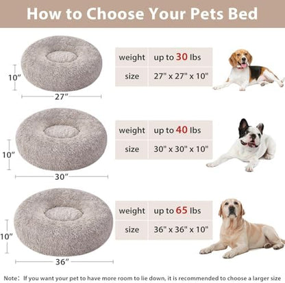 WNPETHOME Large Round Calming Dog Bed Cat Bed - Image 4