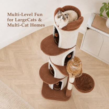 MUTTROS 68.5" Modern Cat Tree Tower - Image 5