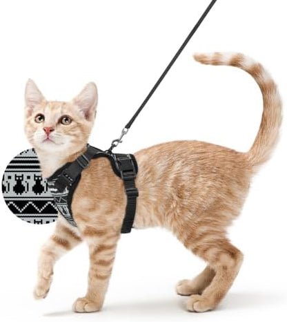 rabbitgoo Cat Harness and Leash Set, Escape Proof Vest, Pixel Tabby by rabbitgoo