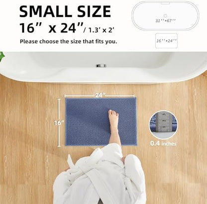 TYUU Bathroom Rugs Non Slip Washable, Super Absorbent Thin Bath Mat Small Quick - Image 2