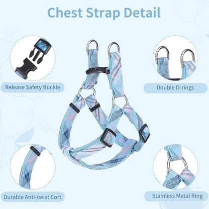 BINGPET No Pull Dog Harness Leash Collar Set, Adjustable Step-in Vest - Image 3