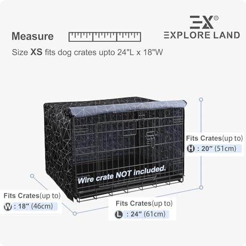 Explore Land Pattern Dog Crate Cover, 24 Inches - Image 2
