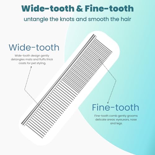 MEDUWEDU Stainless Steel Pet Comb Set – Grooming Combs - Image 3