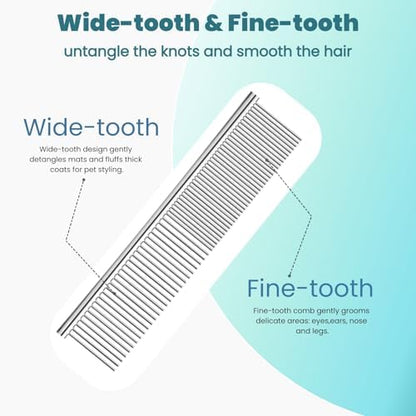 MEDUWEDU Stainless Steel Pet Comb Set – Grooming Combs - Image 3