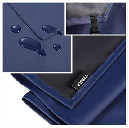 Waterproof Rubber Apron Adjustable Dishwasher Blue Work Apron - Image 2