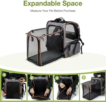 Cat Carrier Backpack, Expandable Pet Carrier - Image 4