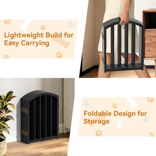 SNUOWU 16 Inch Full Metal Freestanding Short Dog Gate - Image 4